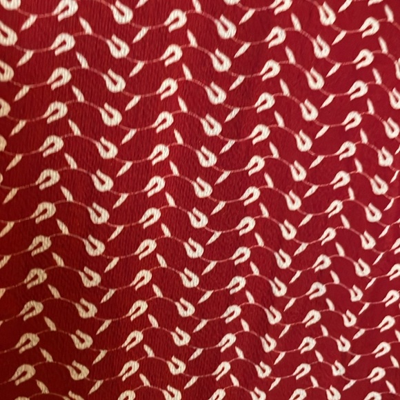 Max studio wrap around long sleeve red and white dress. - Picture 10 of 10